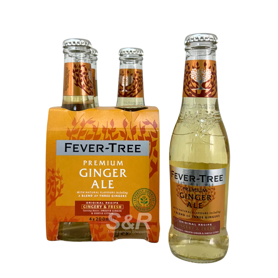 Fever-Tree Premium Ginger Ale 4 Bottles x 200mL Fever-Tree Premium Ginger Ale 4 Bottles x 200mL